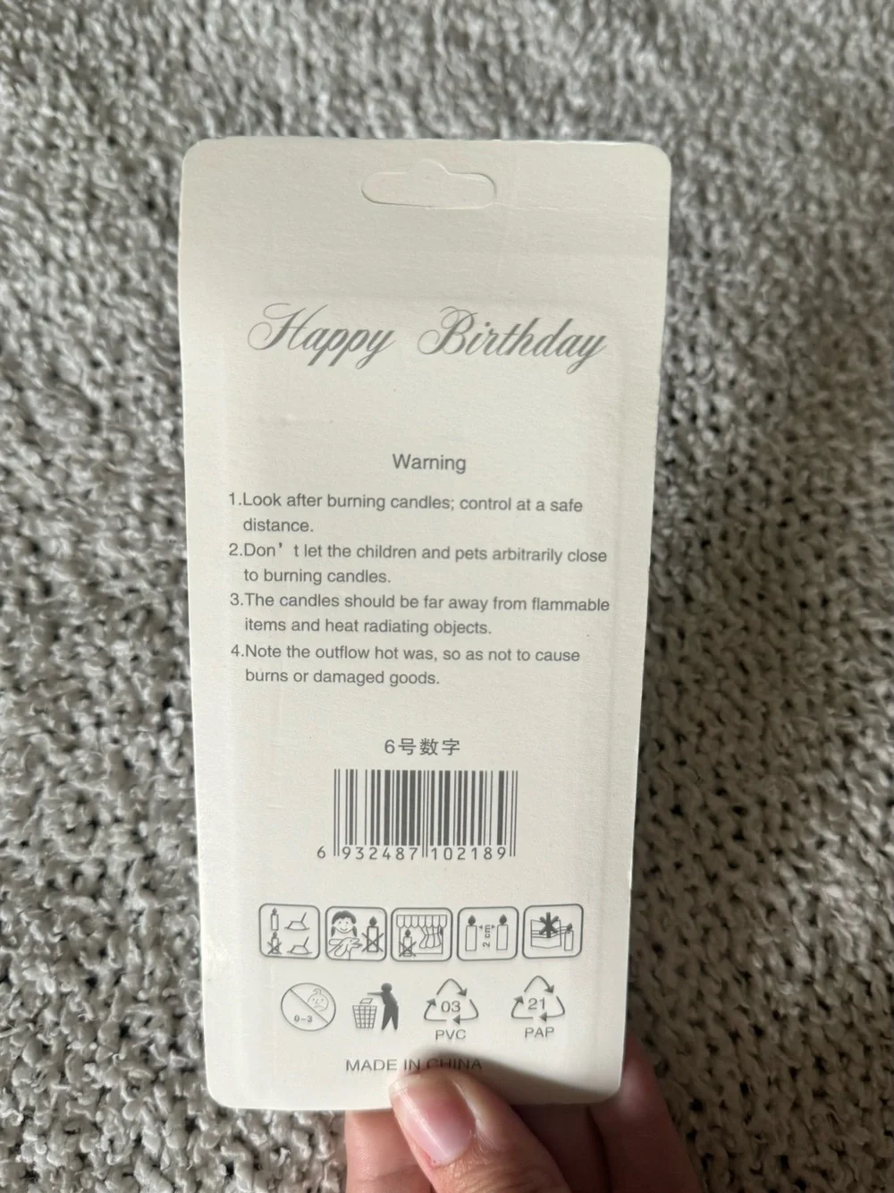 Pearl Ivory Number 4 Birthday Cake Candle